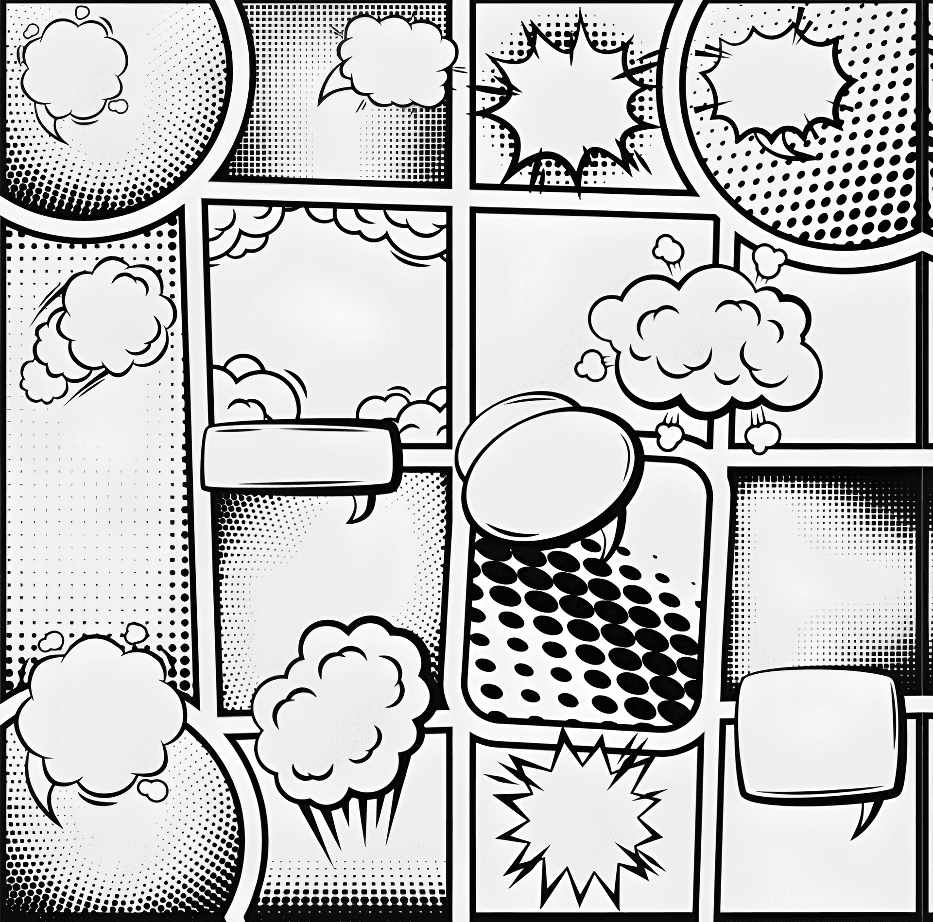 Upscaled manga panel